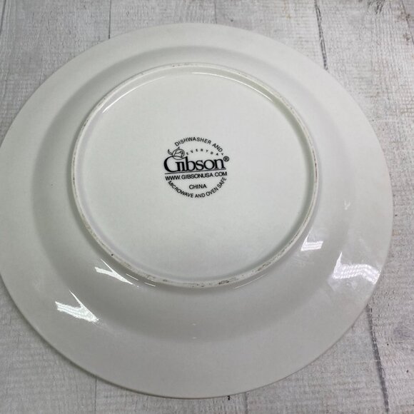 70s Gibson WINTER BIRDS Red Cardinal Holly Oven Safe Ceramic Dinner Plates Set 4 - Picture 3 of 16